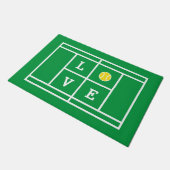 Love tennis court heugt doormat new home deurmat (Schuin)