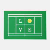Love tennis court heugt doormat new home deurmat (Voorkant)