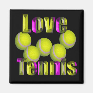 Love Tennis Design Magneet