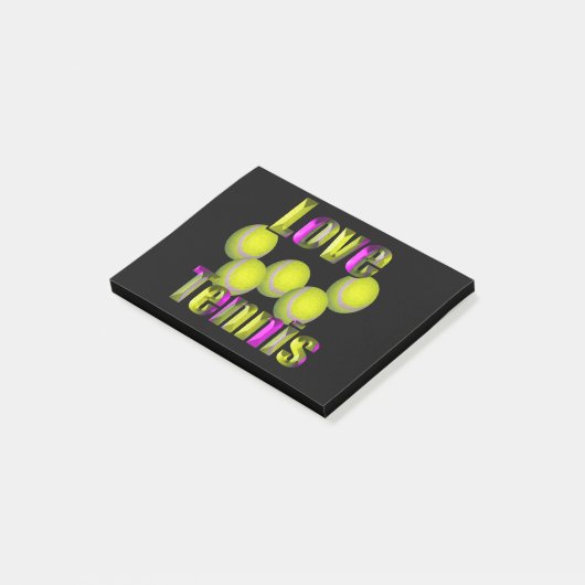 Love Tennis Design Post-it® Notes (Schuin)