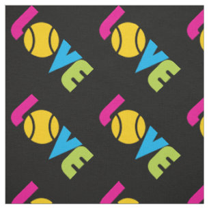 Love Tennis, diagonaal, aangepaste achtergrond Stof