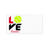 Love tennis etiket (Voorkant)