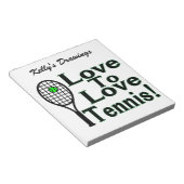 Love Tennis Notitieblok (Schuin)