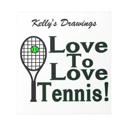 Love Tennis Notitieblok (Voorkant)