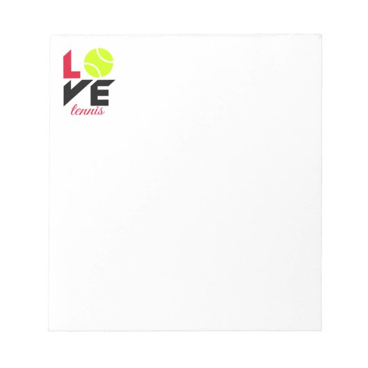 Love tennis notitieblok (Voorkant)
