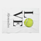 Love Tennis Player Yellow Ball Sporthanddoek Theedoek (Horizontaal)