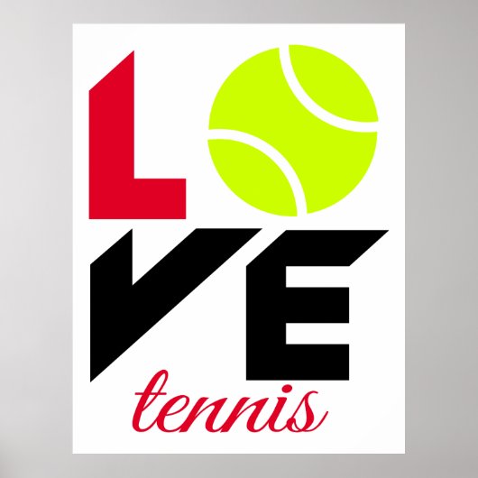 Love tennis poster (Voorkant)