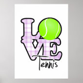 Love Tennis Poster (Voorkant)