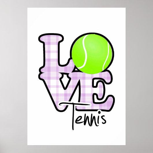 Love Tennis Poster (Voorkant)