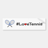 Love tennis slogan sports white bumpersticker (Voorkant)