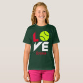 Love tennis t-shirt (Voorkant volledig)