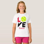 Love tennis t-shirt (Voorkant volledig)