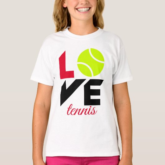 Love tennis t-shirt (Voorkant)