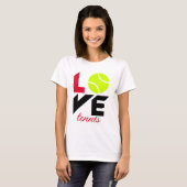 Love tennis t-shirt (Voorkant volledig)