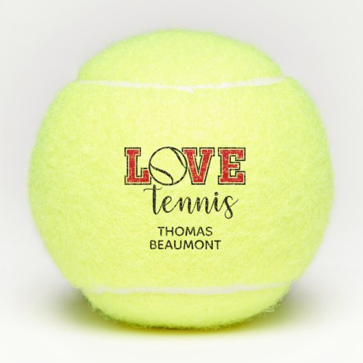 Love Tennis Tennisballen (Voorkant)
