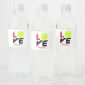 Love tennis waterfles etiket (Flessen)