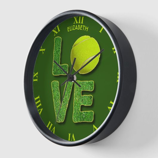 Love Tennis Yellow Ball Green Grass Letters (Hoek)