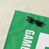 LOVE tennisbalhanddoek met aangepaste naam Strandlaken (In situ)