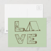 Love Tent Camping Briefkaart (Voorkant / Achterkant)