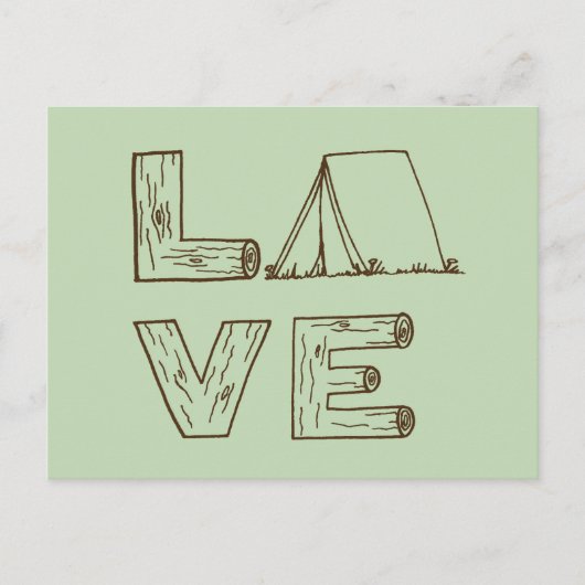 Love Tent Camping Briefkaart (Voorkant)