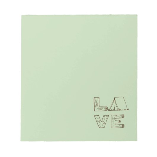 Love Tent Camping Notitieblok (Voorkant)