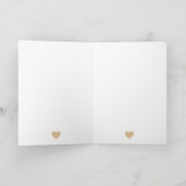 Love Terrazzo-Marble with Gold Heart Folded Kaart (Binnen)