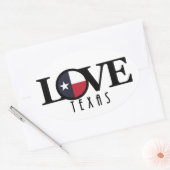 LOVE Texas Ovale Sticker (Envelop)