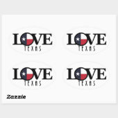 LOVE Texas Ovale Sticker (Vel)