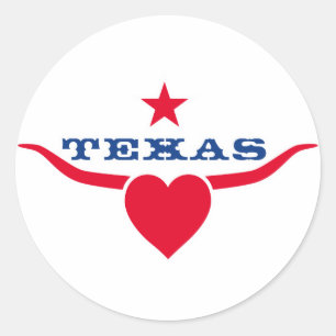 Love Texas Ronde Sticker