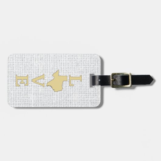 LOVE Texas State Map Bagagelabel (Voorkant horizontaal)