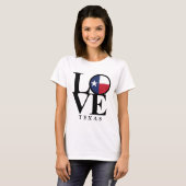 LOVE Texas Womens Basic White T-shirt (Voorkant volledig)