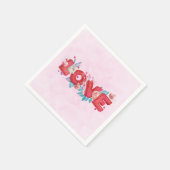 Love Text Bold Block Font Waterverf Servet (Hoek)