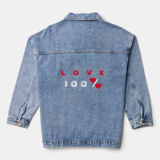 Love Text Denim Jacket (Achterkant)