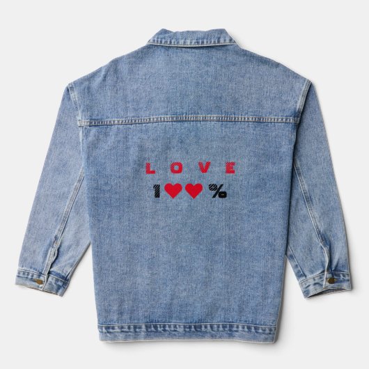 Love Text Denim Jacket (Achterkant)