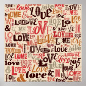 Love Text design Poster (Voorkant)