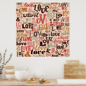 Love Text design Poster (Keuken)