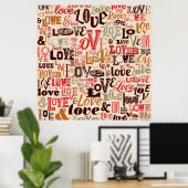 Love Text design Poster (Thuiskantoor)