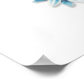 Love Text Gold Foil  Floral Botanical White Poster (Hoek)