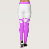 Love Text Heart Purple White Leggings Your Colors (Achterkant)