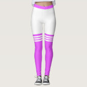 Love Text Heart Purple White Leggings Your Colors (Voorkant)