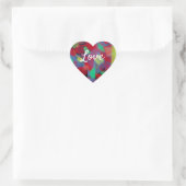 Love Text Heart Shape Bright & Cheerful Hart Sticker (Tas)