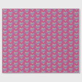 Love Text Heart Shape Pastel Patchwork Patroon Cadeaupapier (Vlak)