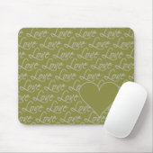 Love Text mousepad, pas aan Muismat (Met muis)