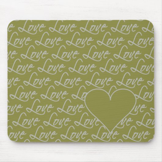 Love Text mousepad, pas aan Muismat (Voorkant)