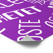 Love Text Poster Multi Language Word - Uw kleuren (Hoek)