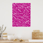 Love Text Posters - Aangepaste kleur (Keuken)
