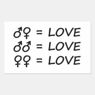 Love Text sticker - Rechthoek