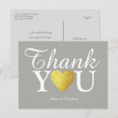 Love & Thank You 'bruiloft' Briefkaart (Voorkant / Achterkant)