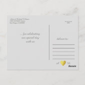 Love & Thank You 'bruiloft' Briefkaart (Achterkant)