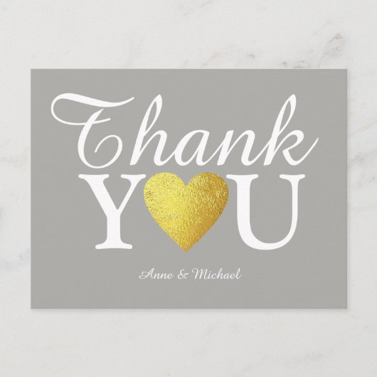 Love & Thank You 'bruiloft' Briefkaart (Voorkant)